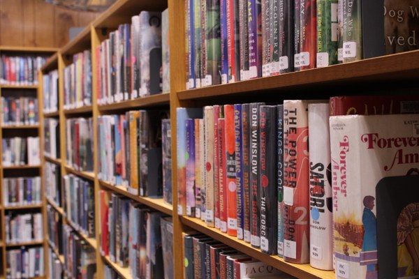 book shelves filled with books