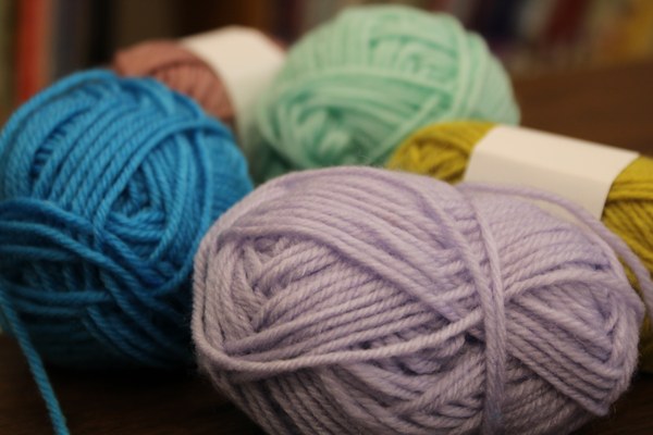close up of small yarn balls